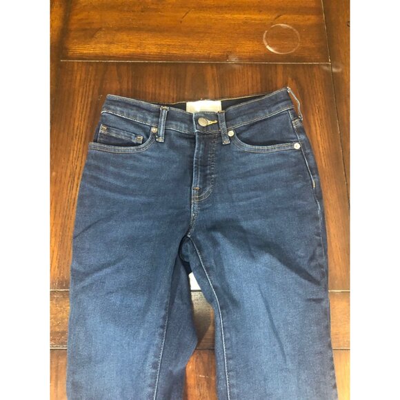Everlane Skinny Jeans Ankle Mid Rise Dark Wash Stretch 24 Jeggings Slim Classic - Picture 1 of 8